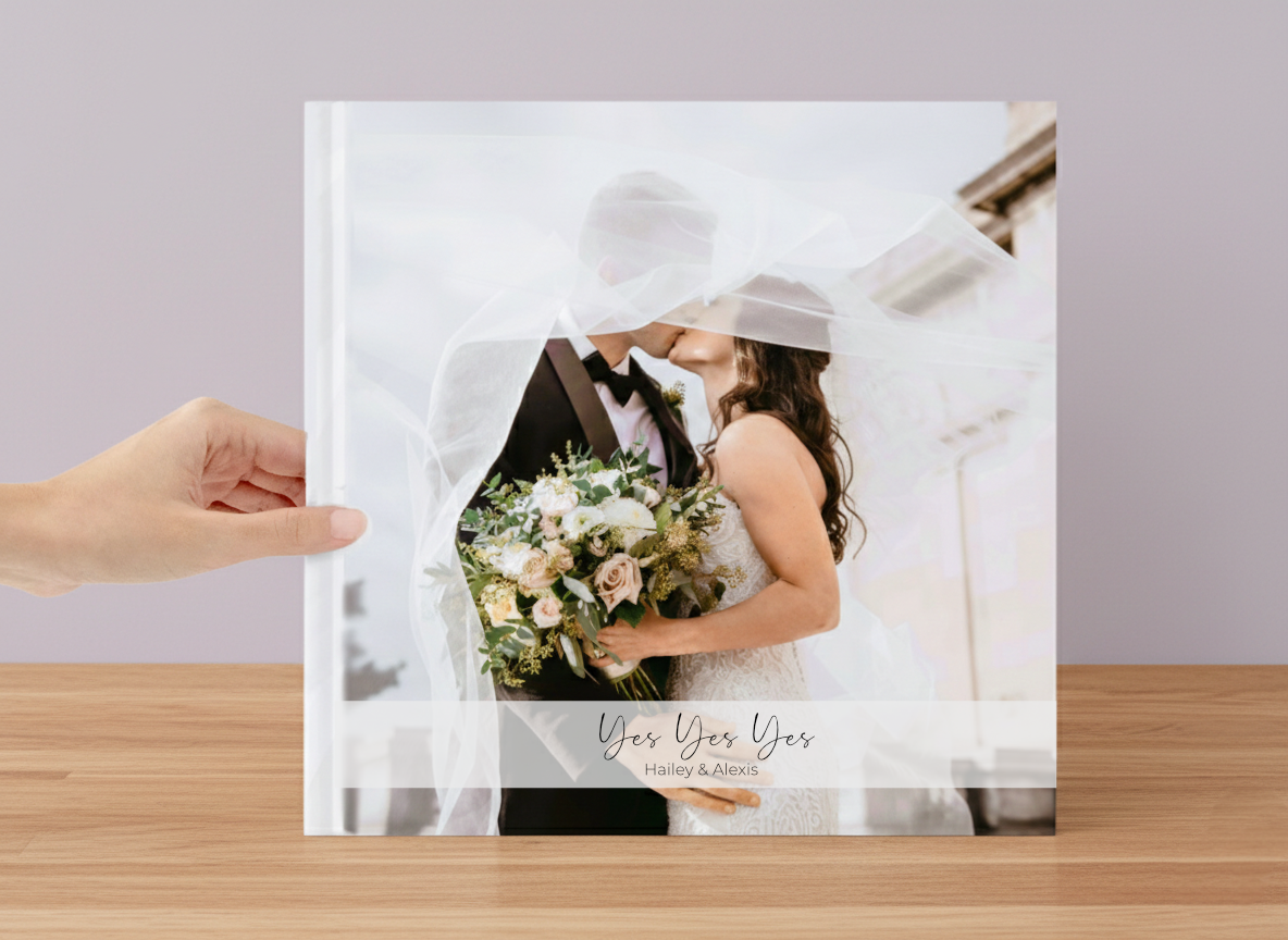 Different sizes of photobooks from mini to large format